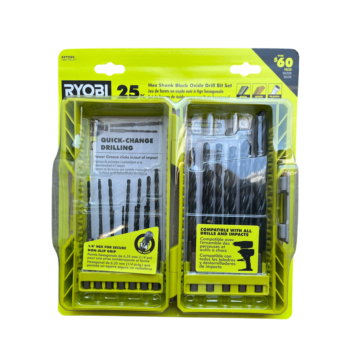 Black Oxide Hex Shank Drill Bit Set (25-Piece) – Ryobi Deal Finders