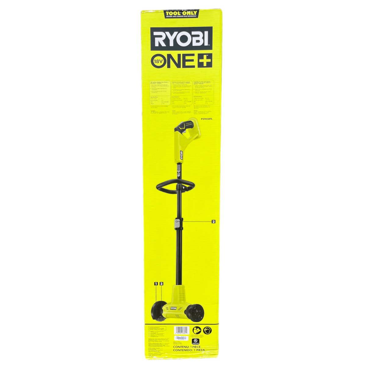 ONE+ 18Volt Patio Cleaner with Wire Brush Edger (Tool Only) Ryobi