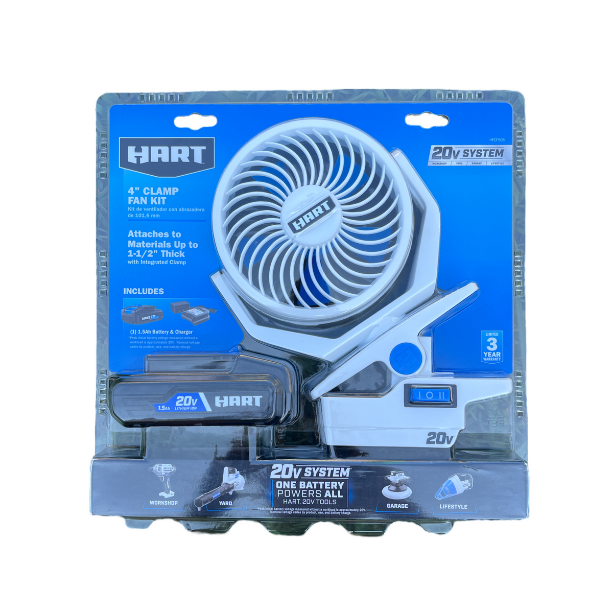 Hart 2-speed cheapest Cordless Fan