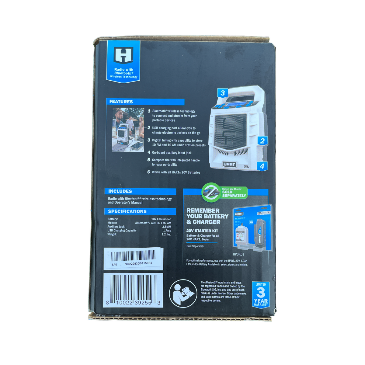 HART 20V Cordless Bluetooth Radio (Tool Only) Ryobi Deal Finders