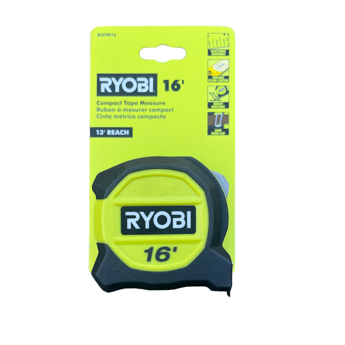 RYOBI 16 ft. Compact Tape Measure with Belt Clip Ryobi Deal Finders