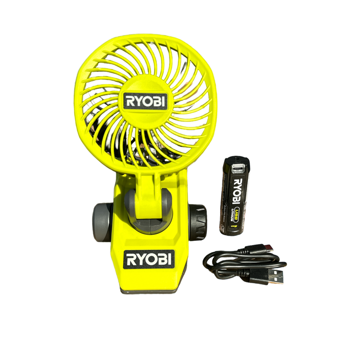 USB Lithium Cordless 4 in. Clamp Fan Kit with Battery and Charging Cab Ryobi Deal Finders
