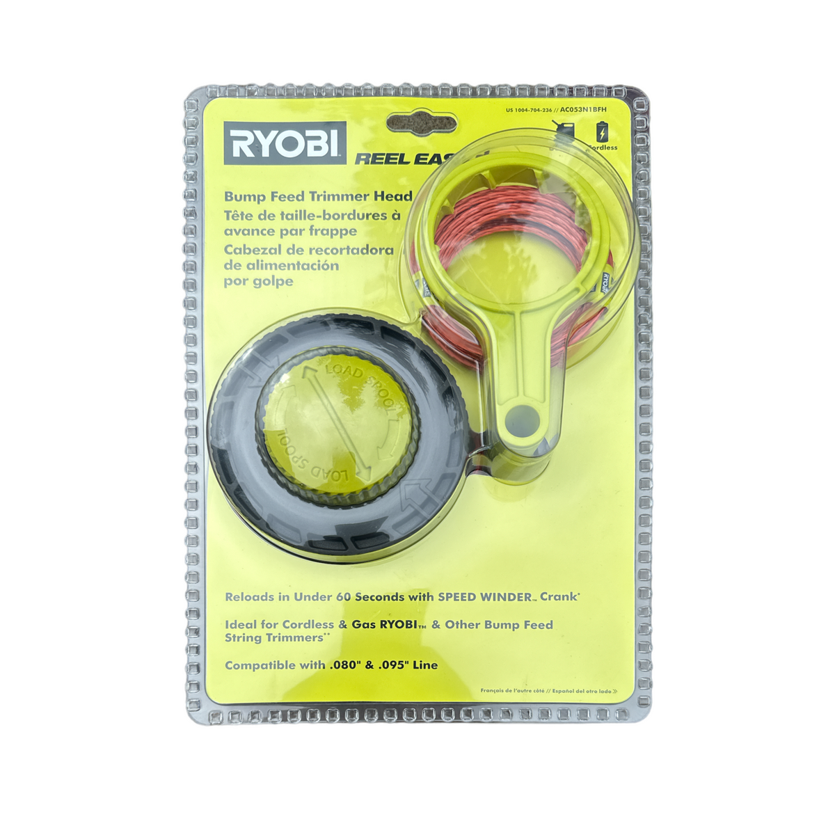  RYOBI AC053N1BFH Reel Easy+ Bump Feed String Head with Speed  Winder : Patio, Lawn & Garden