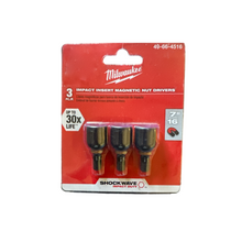 Load image into Gallery viewer, MILWAUKEE  49-66-4516 SHOCKWAVE Impact Duty 7/16 in. Alloy Steel Magnetic Insert Nut Driver