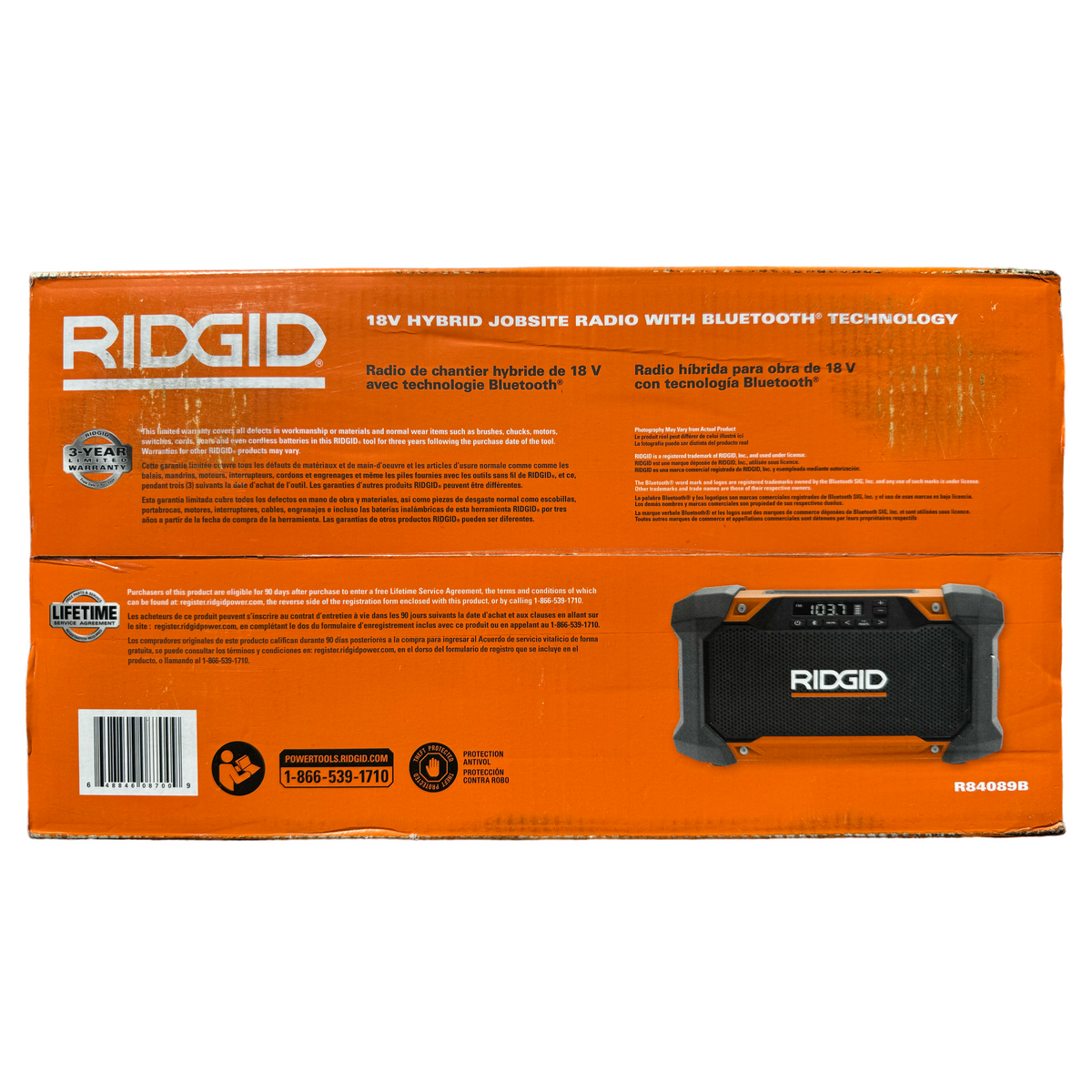 RIDGID 18V Hybrid Jobsite Radio with Bluetooth Technology Tool Only Ryobi Deal Finders