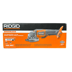 RIDGID R86047 18V Brushless Cordless 4-1/2 in. Slide Switch Angle Grinder (Tool Only)