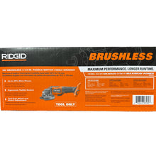 Load image into Gallery viewer, RIDGID R86047 18V Brushless Cordless 4-1/2 in. Slide Switch Angle Grinder (Tool Only)