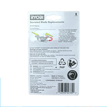 Load image into Gallery viewer, RYOBI Replacement Fixed Blades for 2-in-1 String Head (8-Pack)