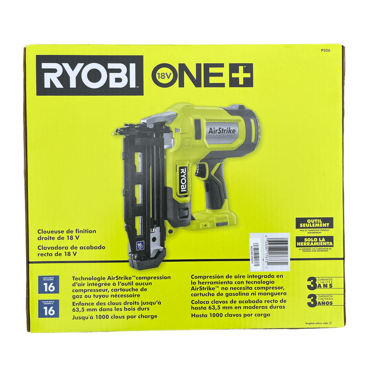 ONE+ 18Volt 16Gauge Cordless AirStrike Finish Nailer (Tool Only