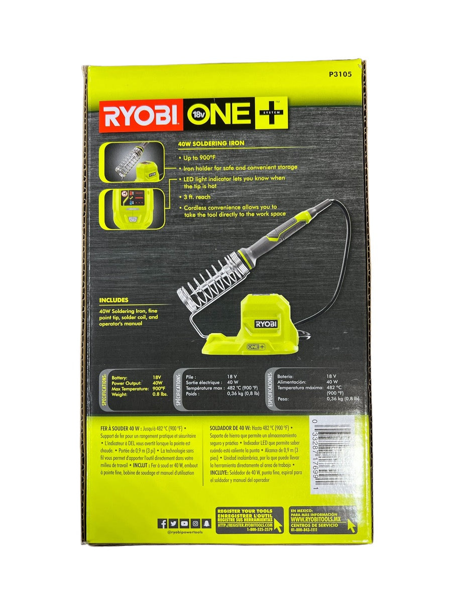 18-Volt ONE+ 40-Watt Soldering Iron (Tool-Only) – Ryobi Deal Finders