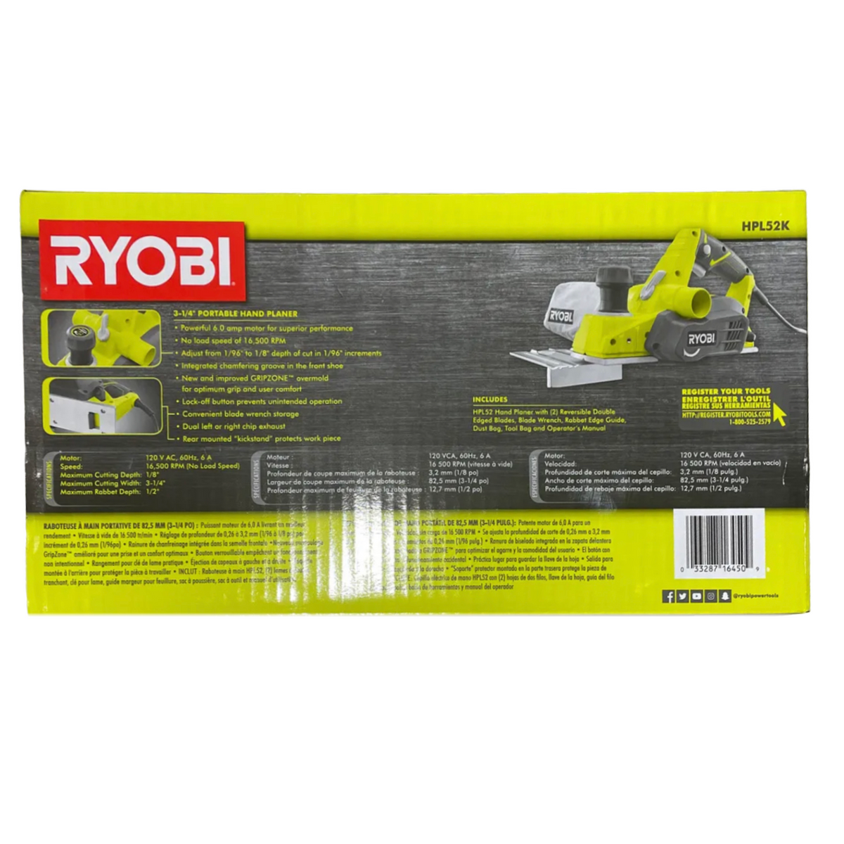 RYOBI Amp Corded 3-1/4 in. Hand Planer with Dust Bag – Ryobi Deal Finders