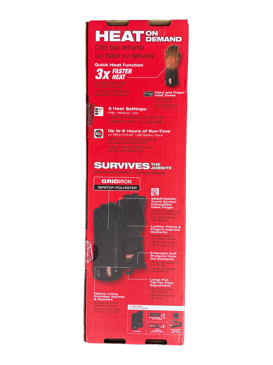 Milwaukee Medium Rechargeable Heated Gloves with REDLITHIUM USB Batter