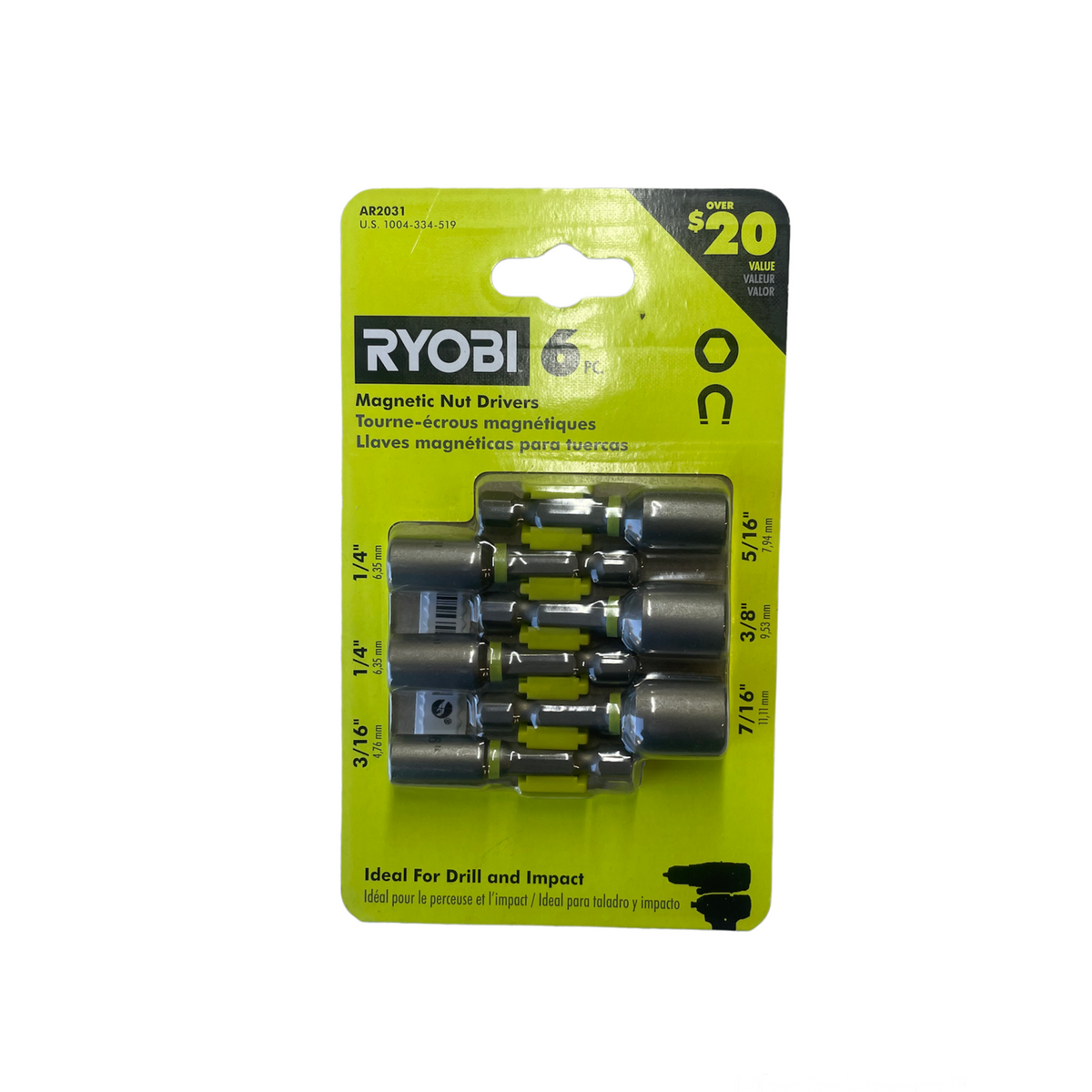 Impact Rated Magnetic Nut Driver Set 6 Piece Ryobi Deal Finders