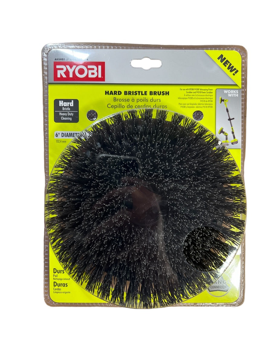 6 in. Hard Bristle Brush Accessory for RYOBI P4500 and P4510 Scrubber Ryobi Deal Finders
