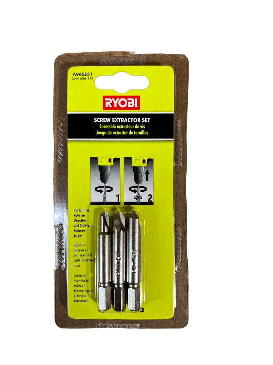 RYOBI Screw Extractor Set (3Piece) Ryobi Deal Finders