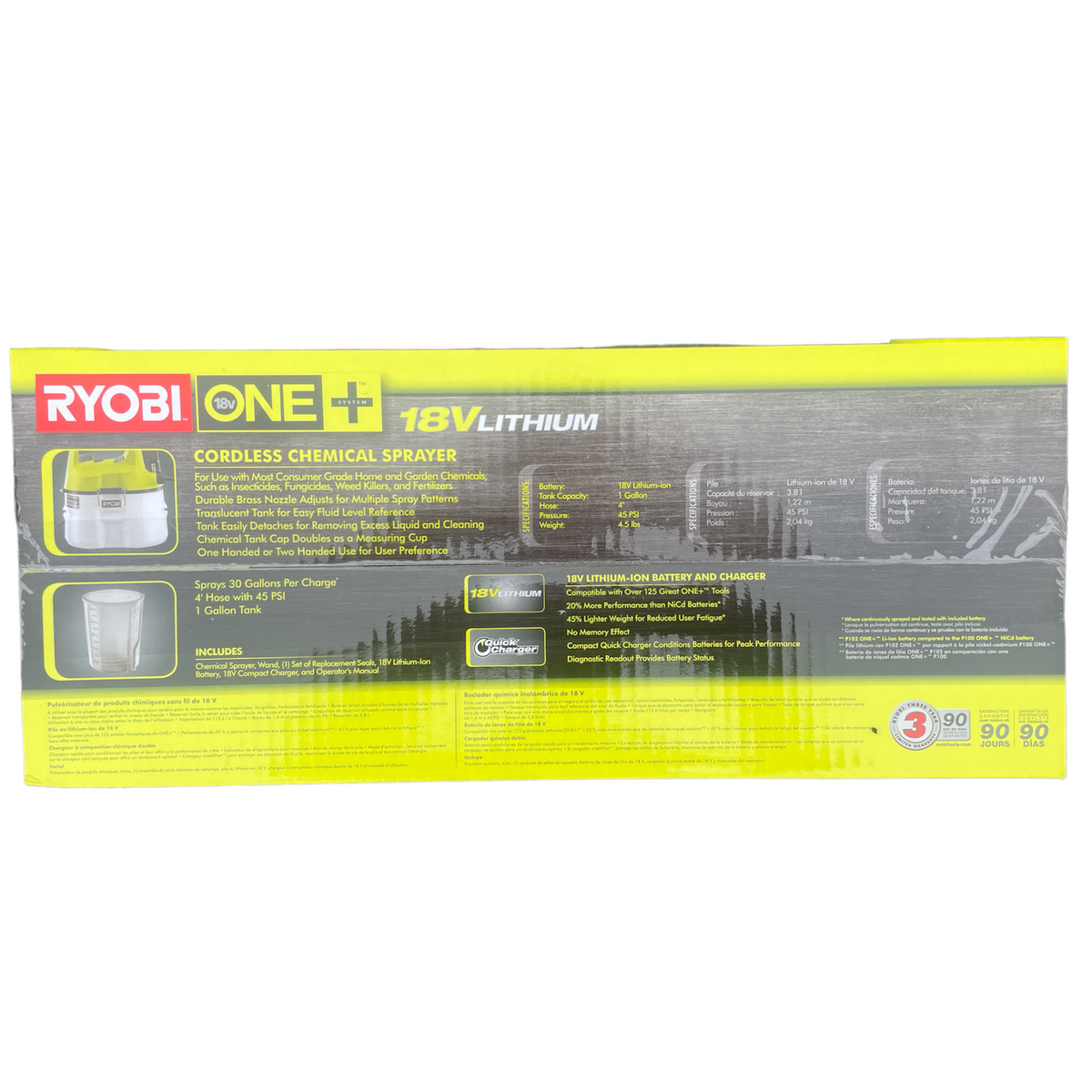 18-Volt ONE+ Lithium-Ion Cordless Chemical Sprayer Battery and Charg –  Ryobi Deal Finders