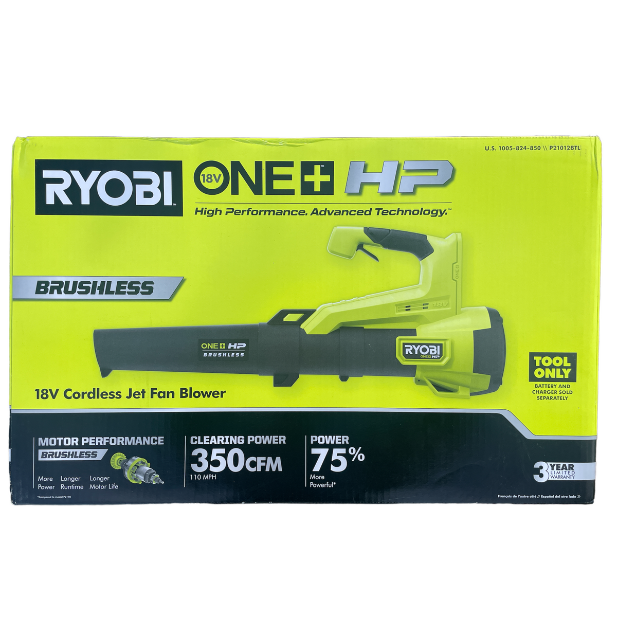 Ryobi 18v one+ discount brushless jet blower