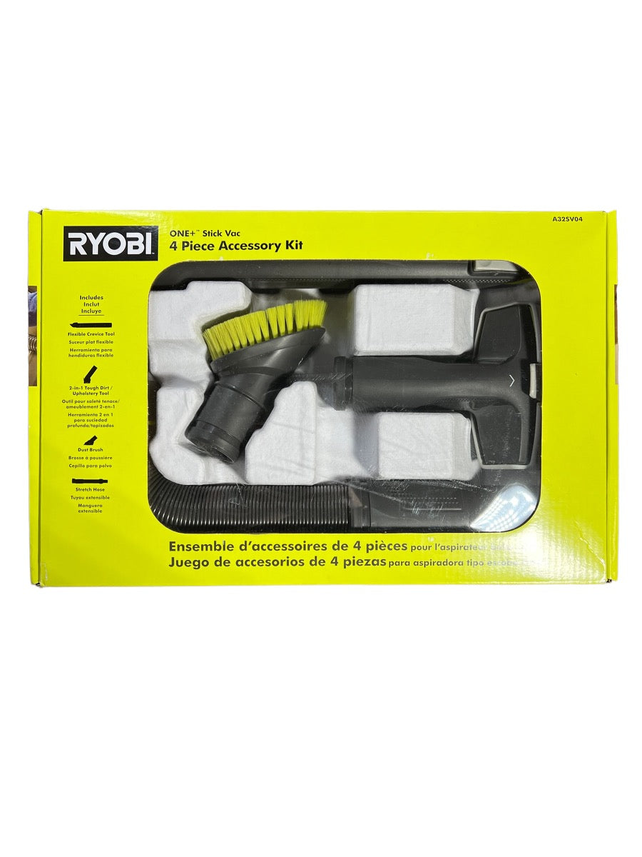 4Piece Vacuum Accessory Kit for Ryobi 18Volt ONE+ Stick Vacuum Clean