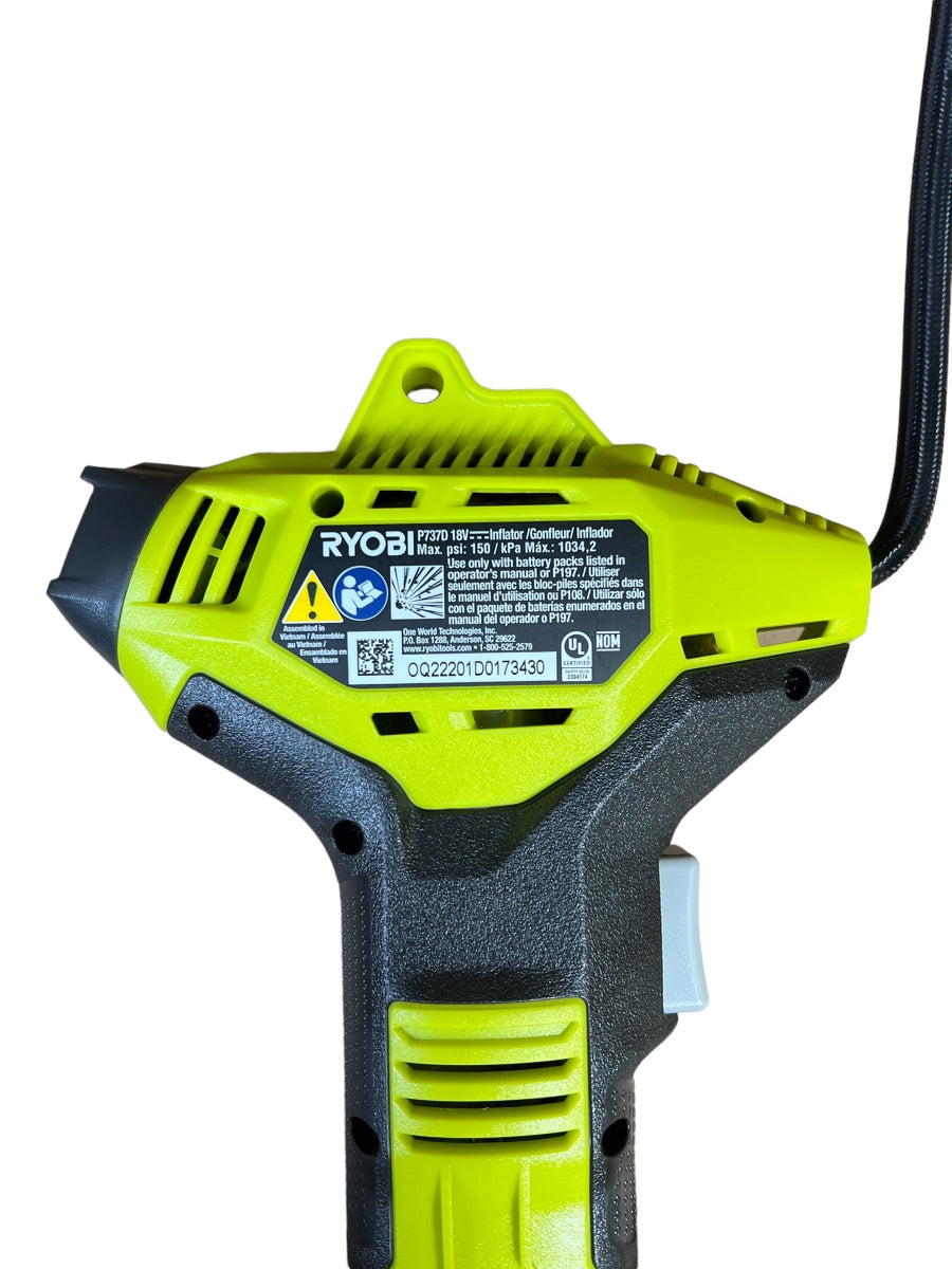 18-Volt ONE+ Lithium-Ion Cordless High Pressure Inflator with Digital –  Ryobi Deal Finders