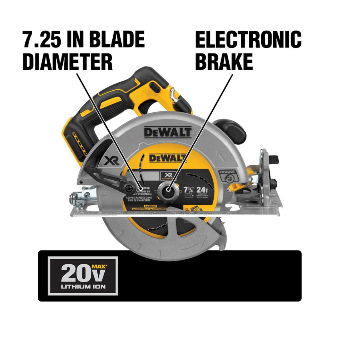 Dewalt 7.25 cordless circular saw hotsell