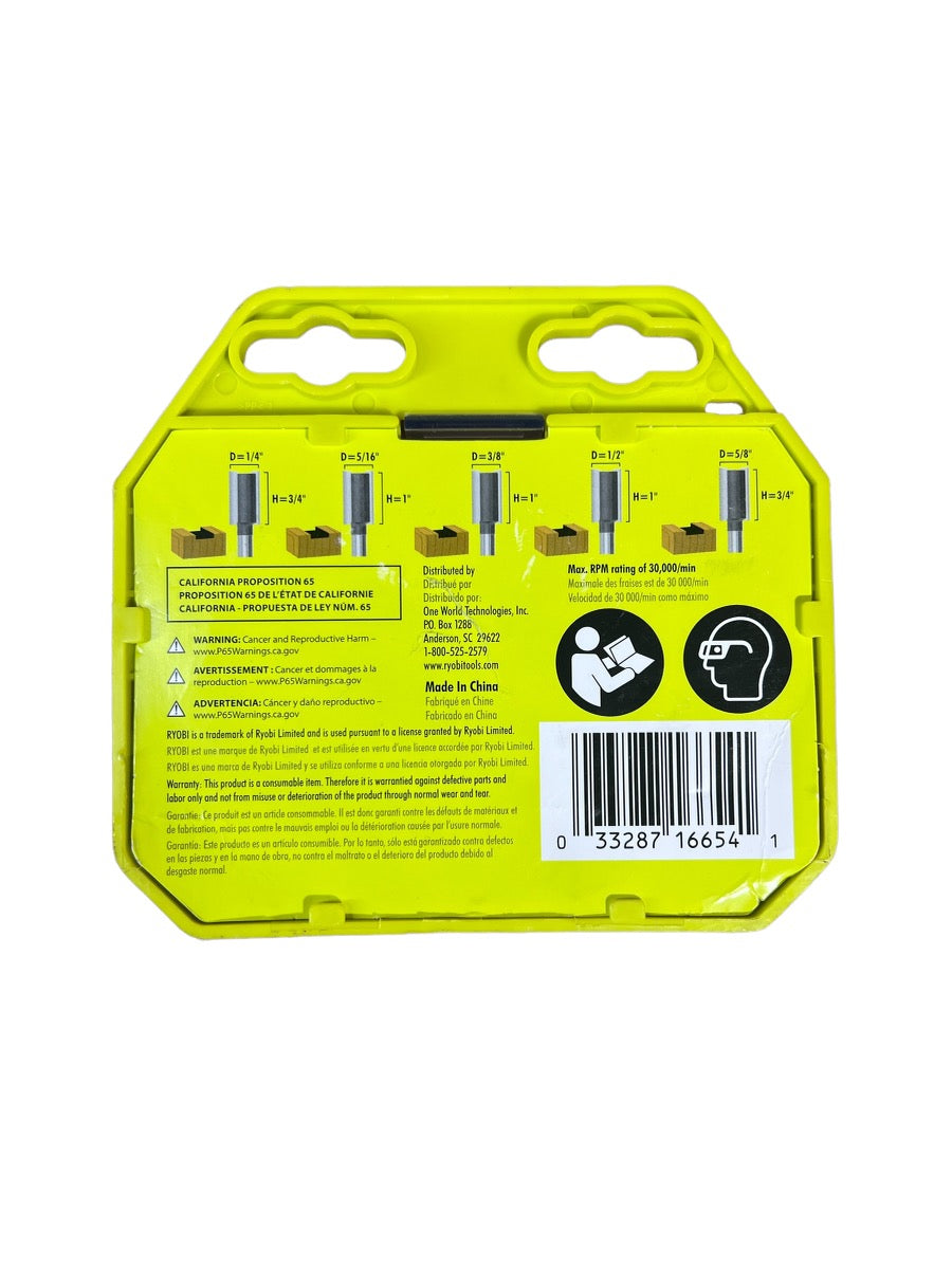 Straight Router Bit Set (5Piece) Ryobi Deal Finders
