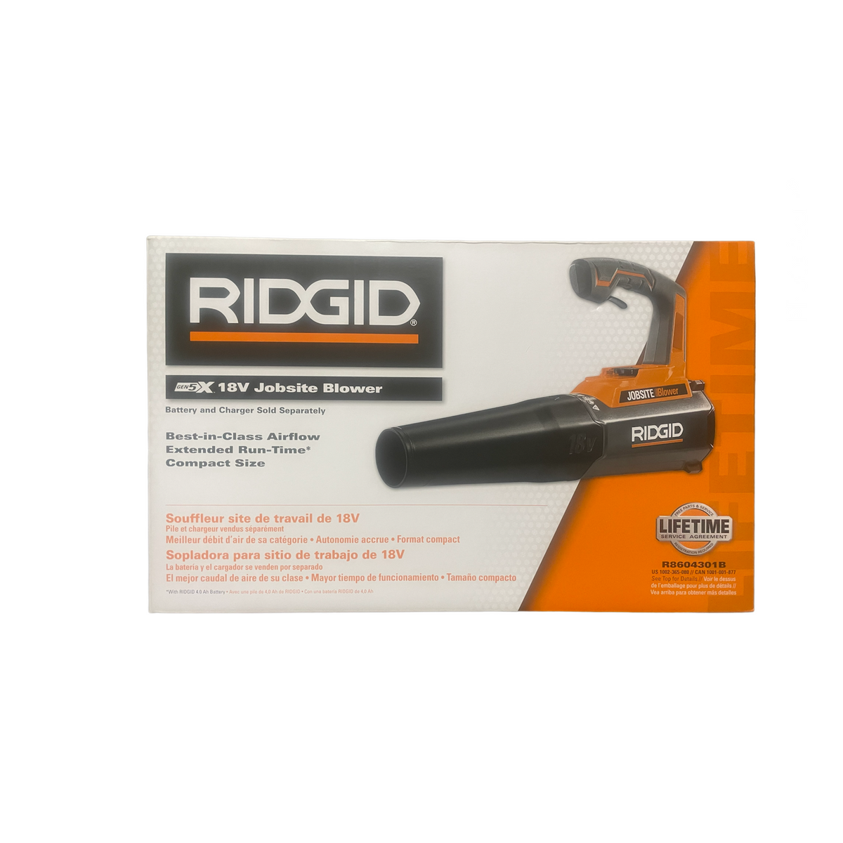 Ridgid gen5x 18v 105 mph cordless jobsite handheld blower hotsell