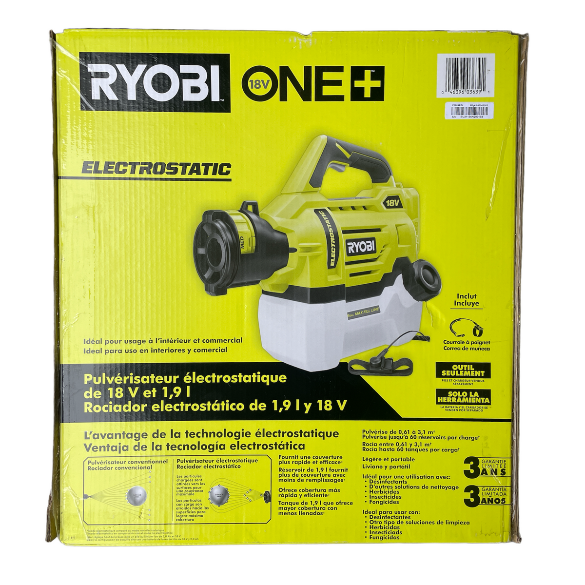 ONE+ 18-Volt Cordless Electrostatic 0.5 Gal. Sprayer (Tool Only) – Ryobi  Deal Finders