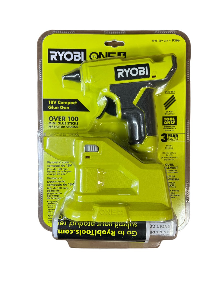 Ryobi P306 18V Cordless Compact Glue Gun With Base Station TOOL ONLY *NEW*