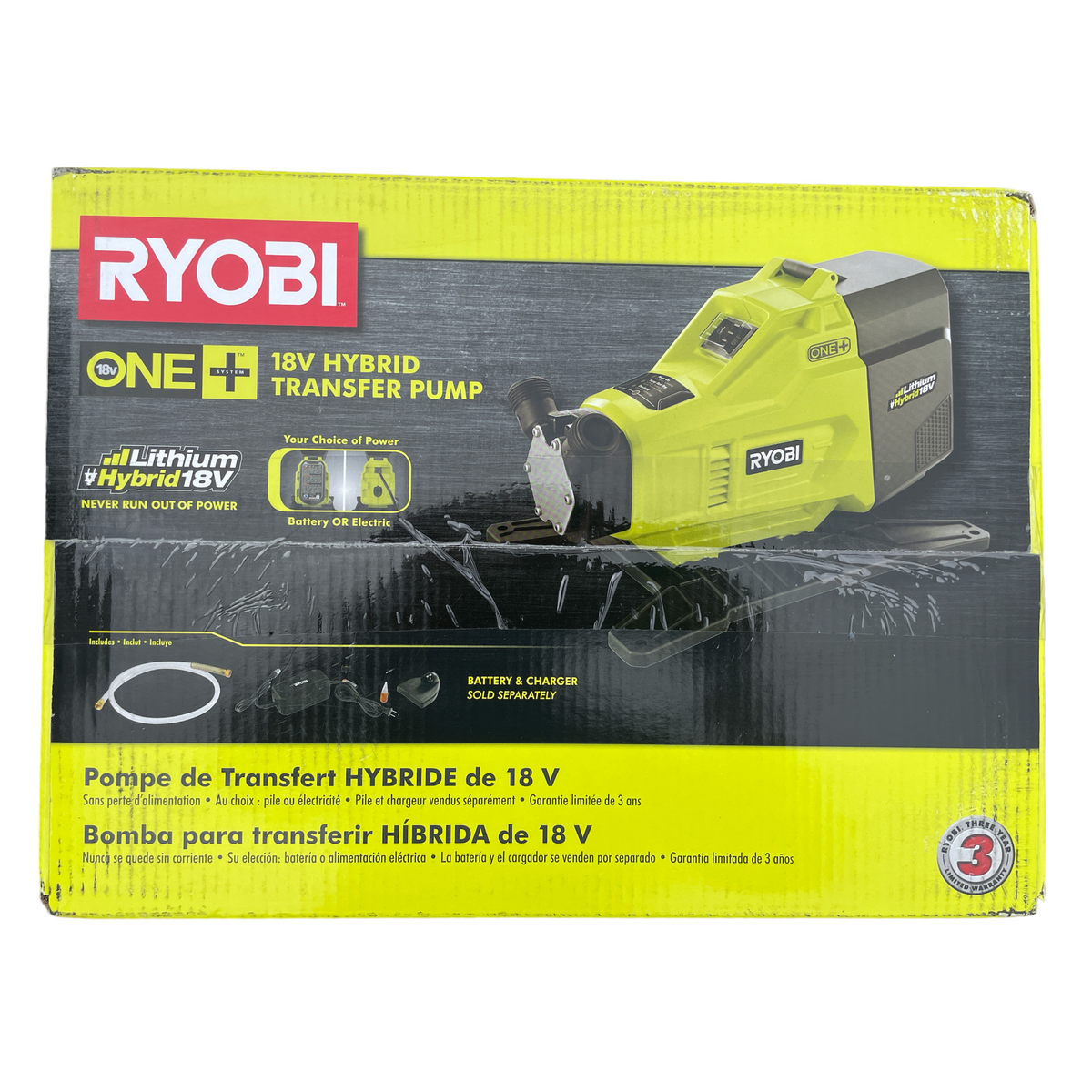 18 Volt ONE Hybrid Transfer Pump Tool Only Ryobi Deal Finders