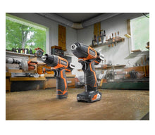 Load image into Gallery viewer, RIDGID 12-Volt Lithium-Ion Cordless Drill/Driver and Impact Driver Combo Kit with 2-Batteries, Charger and Bag