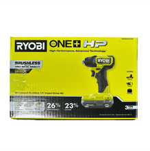 Load image into Gallery viewer, Ryobi PSBID01K ONE+ HP 18V Brushless Cordless Compact 1/4 in. Impact Driver with Battery, Charger and Tool Bag