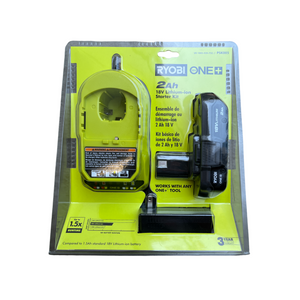 Ryobi ONE+ 18-Volt Lithium-Ion 2.0 Ah Compact Battery and Charger Starter Kit