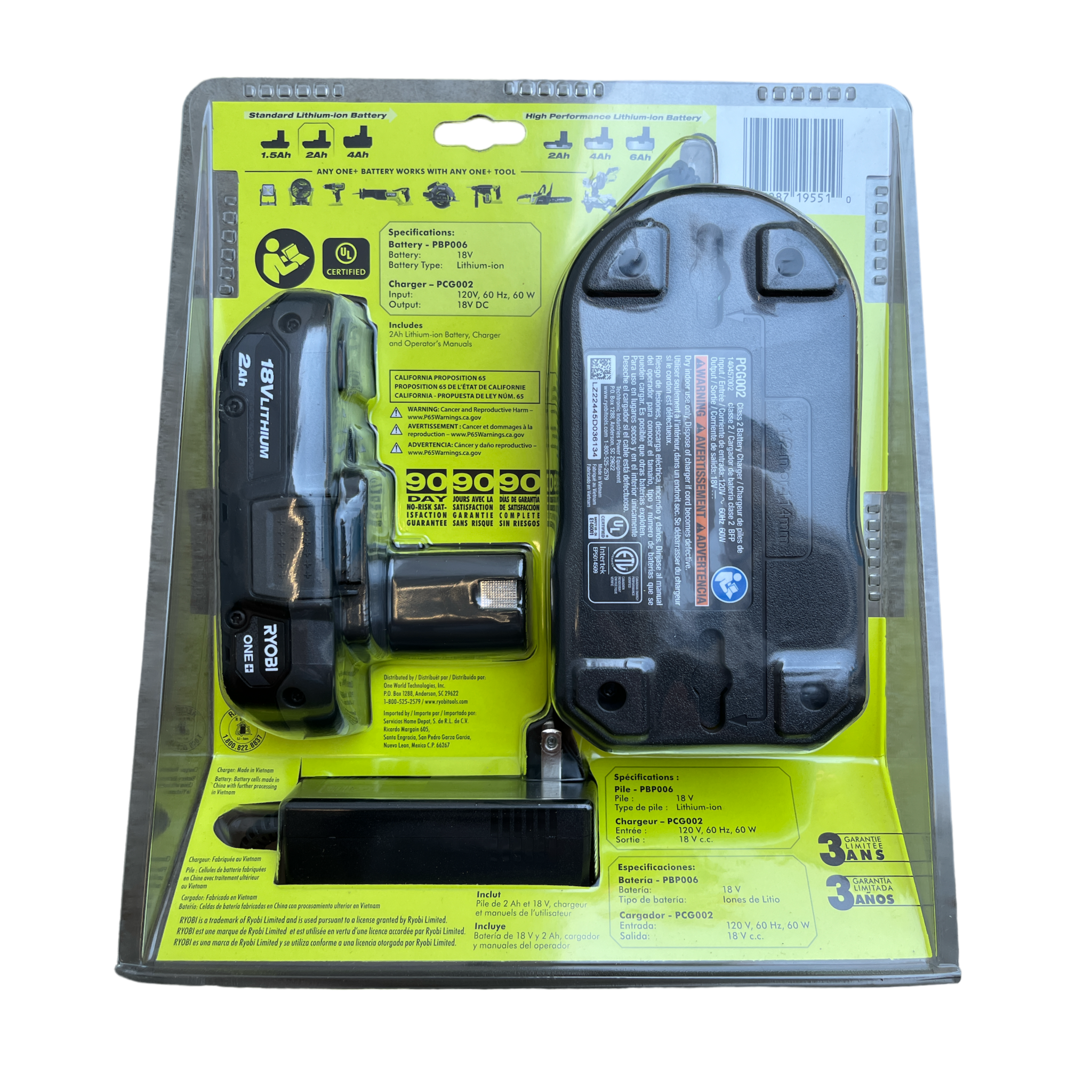 ONE+ 18V Lithium-Ion 2.0 Ah Compact Battery and Charger Starter Kit