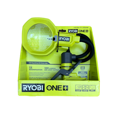 Ryobi PCL664 ONE+ 18-Volt Cordless Flexible Magnifying LED Clamp Light (Tool Only)