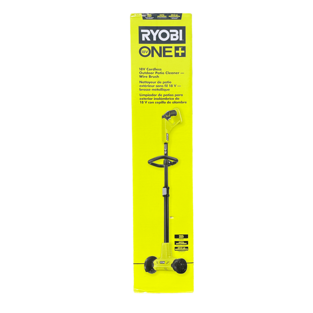 18v cordless patio cleaner with wire brush sale