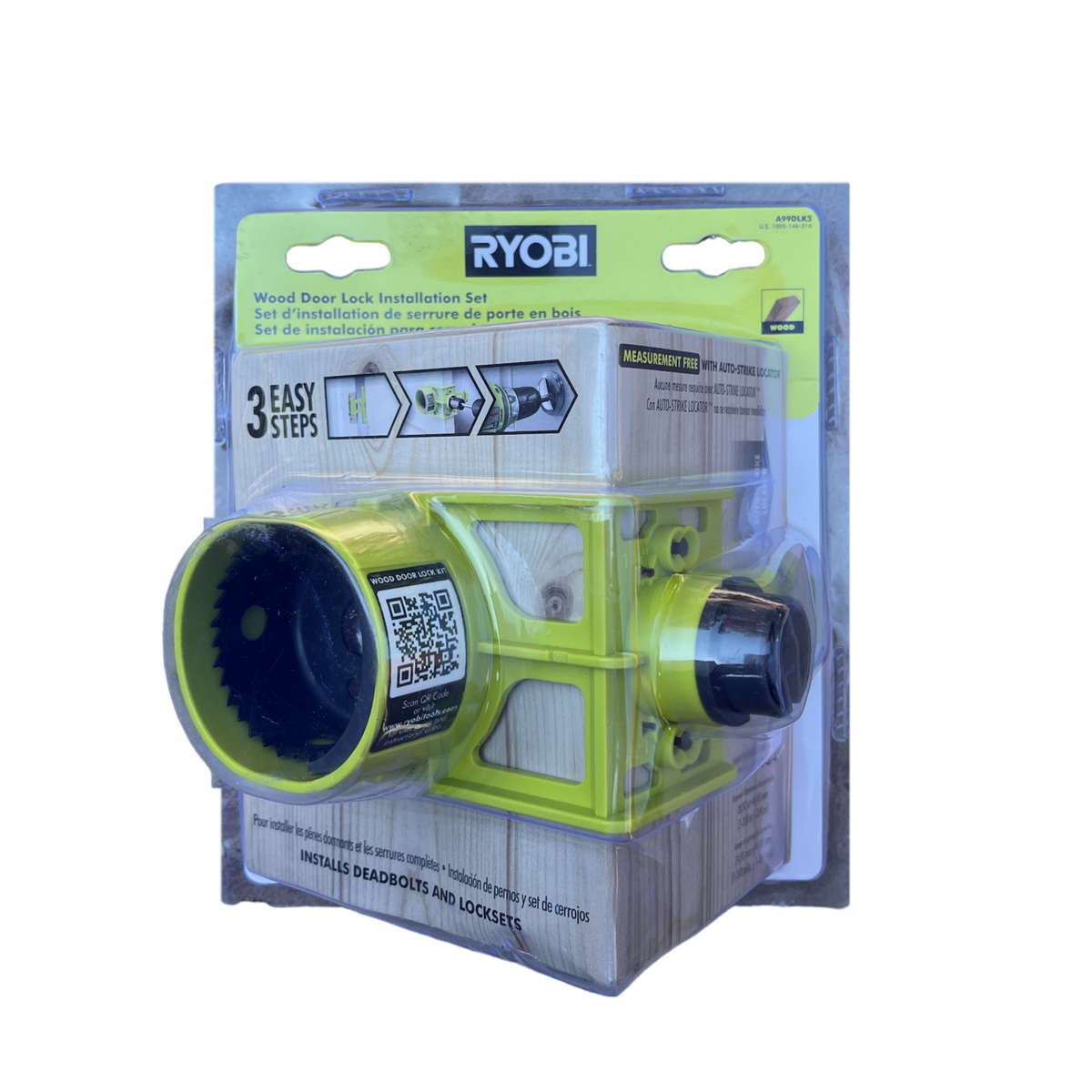 RYOBI Wood Door Lock Installation Kit Ryobi Deal Finders