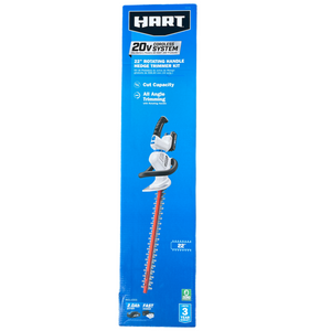 HART HGHT031 20-Volt 22-inch Cordless Hedge Trimmer (1) 2.0Ah Lithium-Ion Battery and Charger