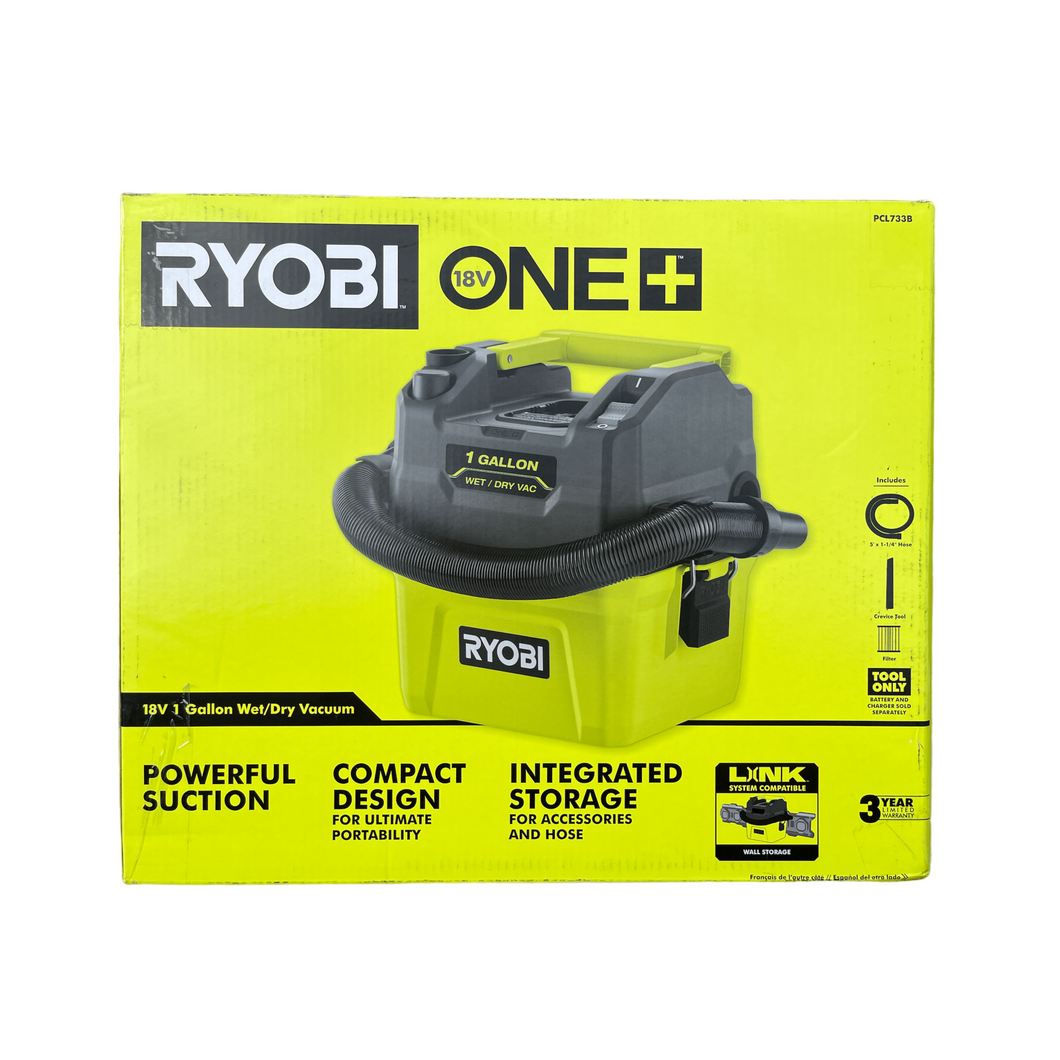 ONE+ 18-Volt Cordless 1 Gal. Wet/Dry Vacuum (Tool Only) – Ryobi ONE+ 18-Volt Cordless 1 Gal. Wet/Dry Vacuum (Tool Only) – Ryobi