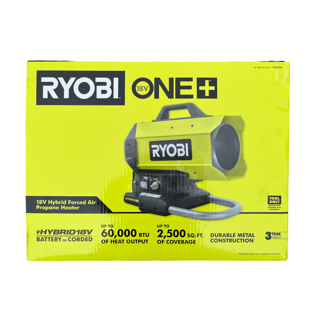 18V ONE+ Hybrid Forced Air Propane Heater - RYOBI Tools