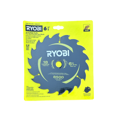 RYOBI Replacement 6-1/2 in. 18T Carbide Tipped Thin Kerf Circular Saw Blade