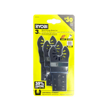 Load image into Gallery viewer, Ryobi A24301 3-Piece Wood Plunge Oscillating Multi-Tool Blade Set