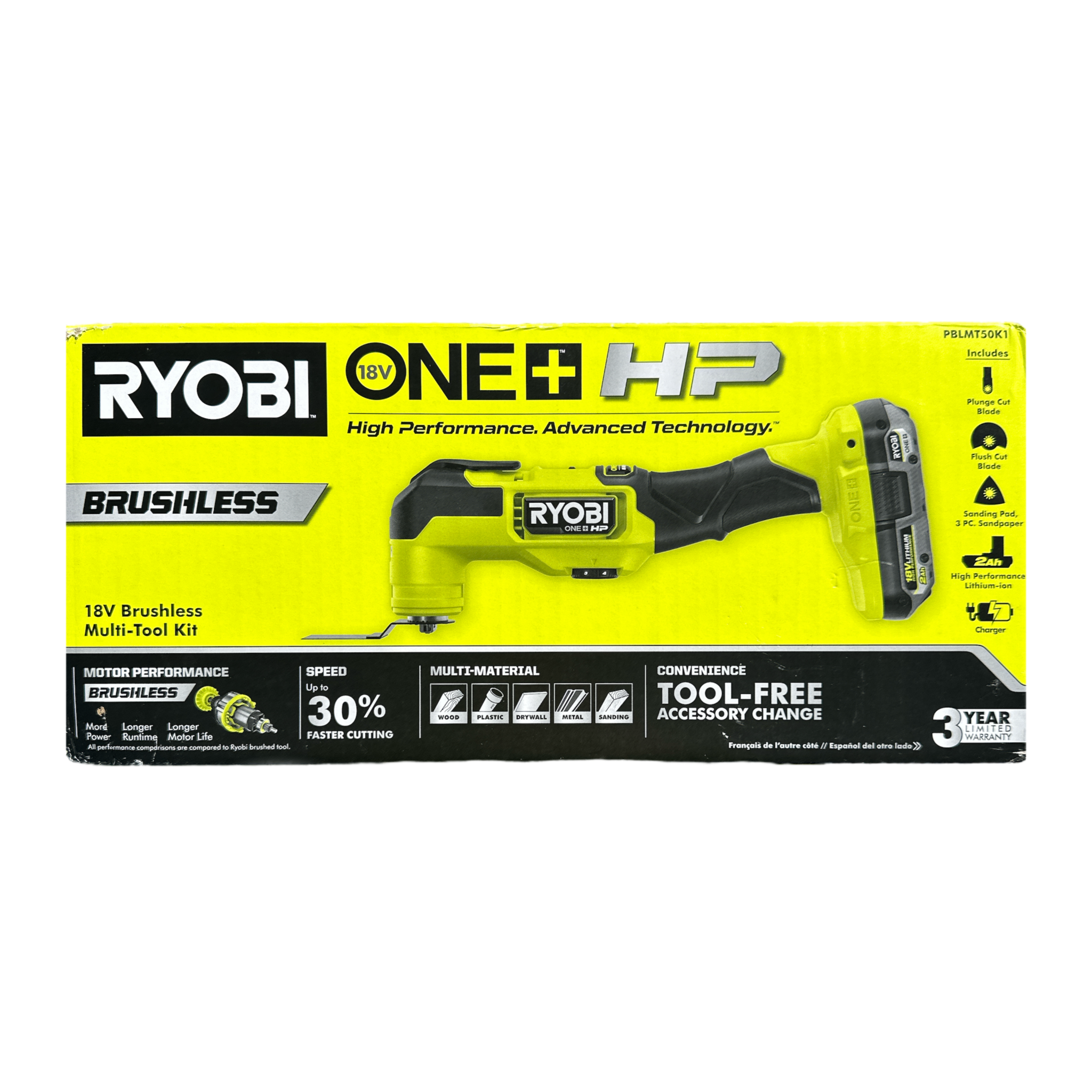 ONE+ HP 18V Brushless Cordless Multi-Tool Kit with Ah HIGH