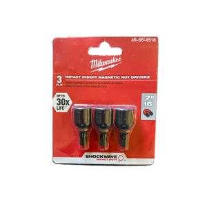 MILWAUKEE  49-66-4516 SHOCKWAVE Impact Duty 7/16 in. Alloy Steel Magnetic Insert Nut Driver 