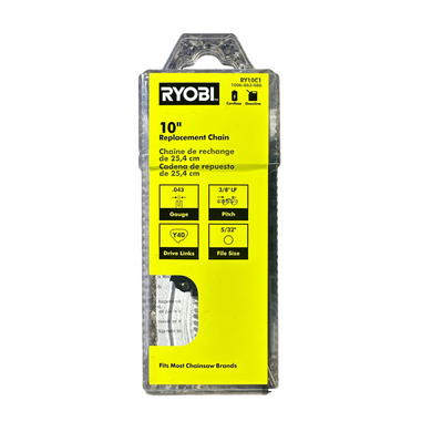 RYOBI RY10C1 10 in. 0.043-Gauge Replacement Chainsaw Chain, 40 Links (Single-Pack)