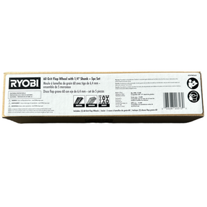 RYOBI A91FW560 60 Grit Flap Wheel Set with 1/4 in. Shank (5-Piece)