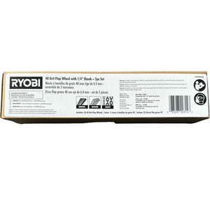 RYOBI A91FW540 40 Grit Flap Wheel Set with 1/4 in. Shank (5-Piece)