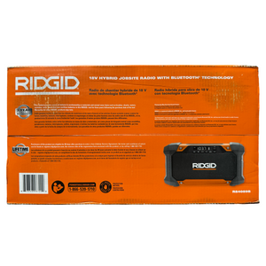 RIDGID R84089 18V Hybrid Jobsite Radio with Bluetooth Technology (Tool Only)