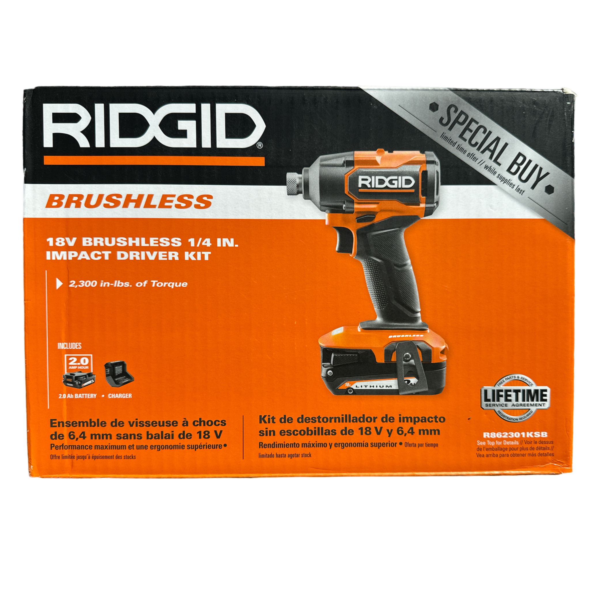 18-Volt ONE+ Cordless Brushless 3-Speed 1/4 in. Hex Impact Driver with Belt Clip with 2.0 Ah Battery and Charger Kit 18-Volt ONE+ Cordless Brushless 3-Speed 1/4 in. Hex Impact Driver with Belt Clip with 2.0 Ah Battery and Charger Kit