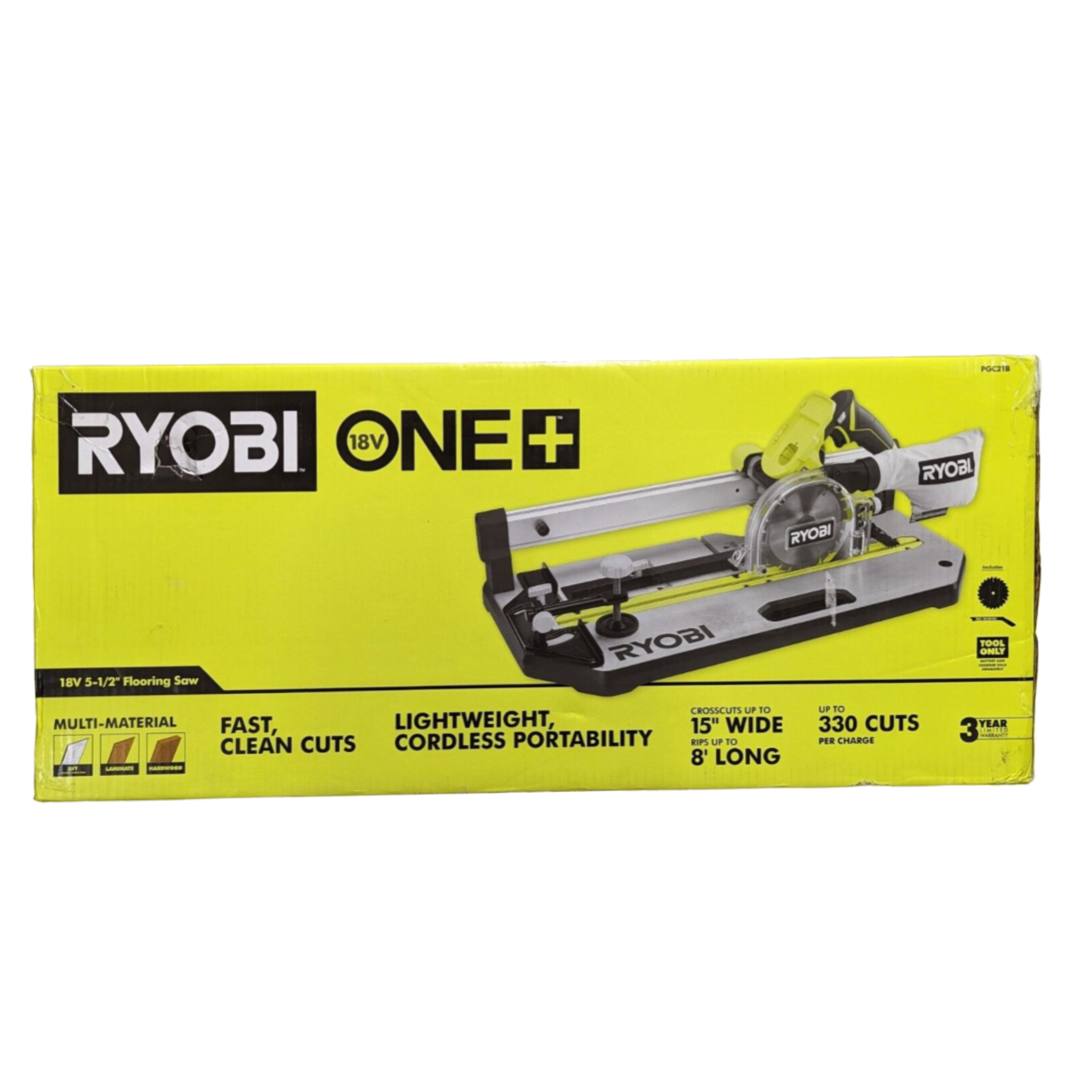 Ryobi PGC21B One+ 18V 5-1/2 in. Flooring Saw with Blade (Tool Only)