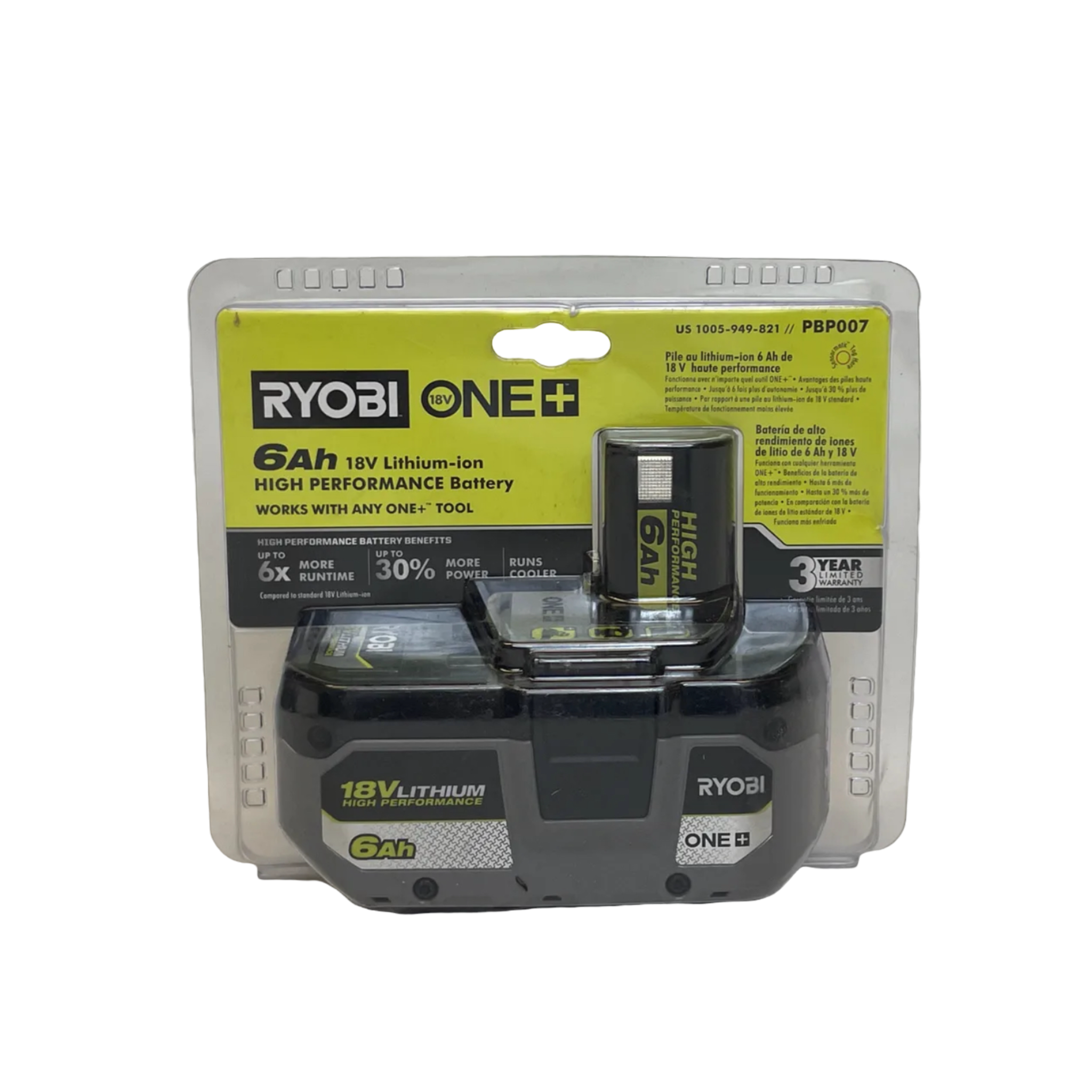 ONE 18V 6.0 Ah Lithium Ion HIGH PERFORMANCE Battery Ryobi Deal